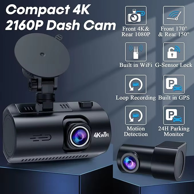 Front Rear Dual Truck Dash Cam 5G 4K+1080P